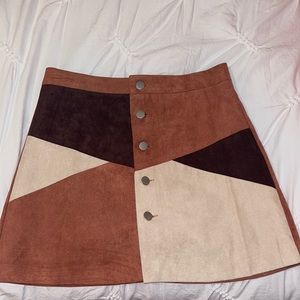 Kinnucan’s Suede Mini Skirt